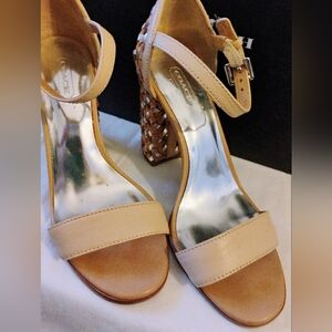 Women's Coach Terri Tan Heeled Sandals EUC